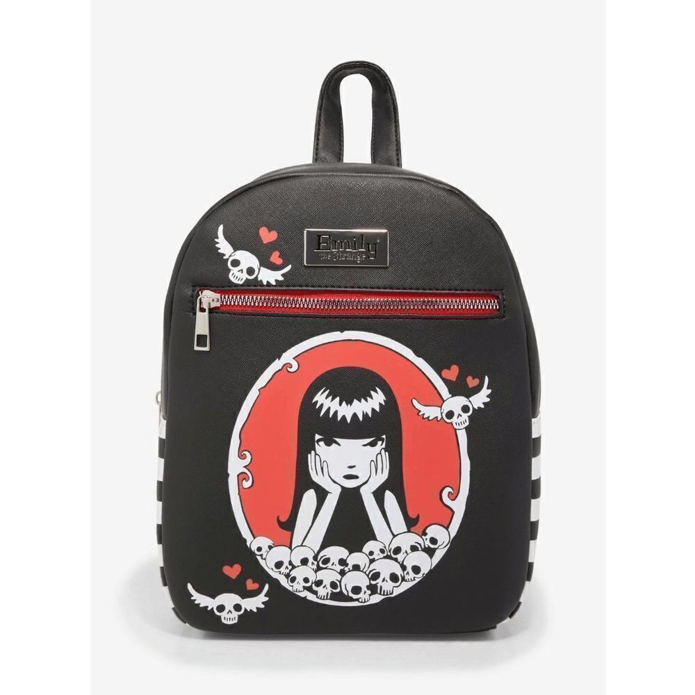 Emily The Strange Skulls Cameo Mini Backpack Bioworld NEW with Tags!